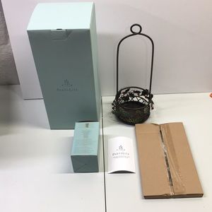 Partylite Holly Lites Hanging Candle Holder with Mulberry Candle